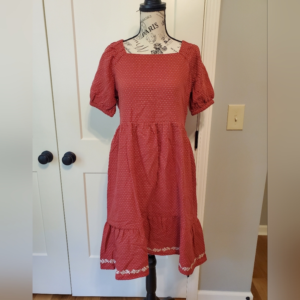 Swiss Dot Fall Dress-NWT